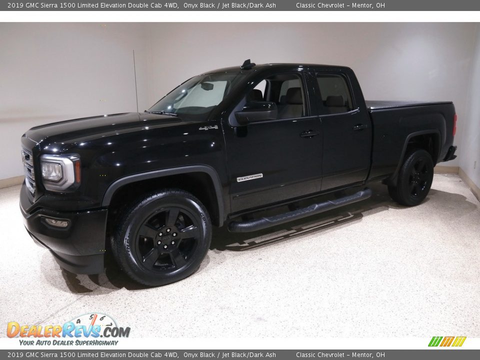 2019 GMC Sierra 1500 Limited Elevation Double Cab 4WD Onyx Black / Jet Black/Dark Ash Photo #3