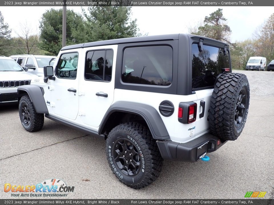 2023 Jeep Wrangler Unlimited Willys 4XE Hybrid Bright White / Black Photo #3