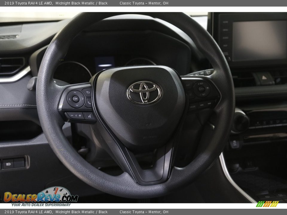 2019 Toyota RAV4 LE AWD Midnight Black Metallic / Black Photo #7