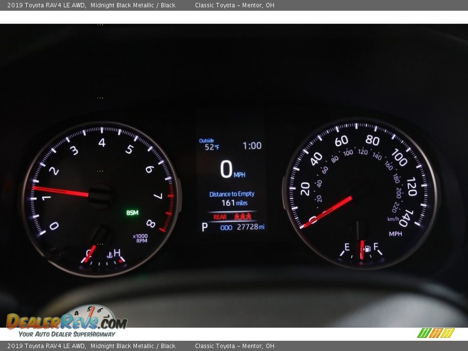 2019 Toyota RAV4 LE AWD Midnight Black Metallic / Black Photo #8
