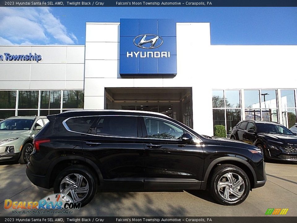 2023 Hyundai Santa Fe SEL AWD Twilight Black / Gray Photo #1