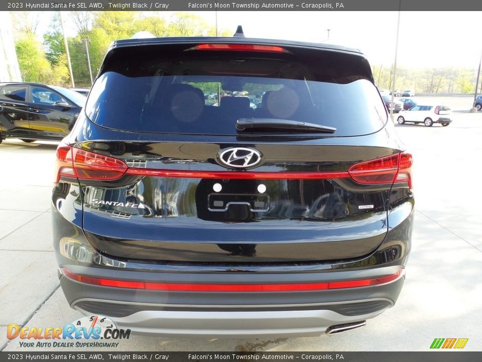 2023 Hyundai Santa Fe SEL AWD Twilight Black / Gray Photo #3