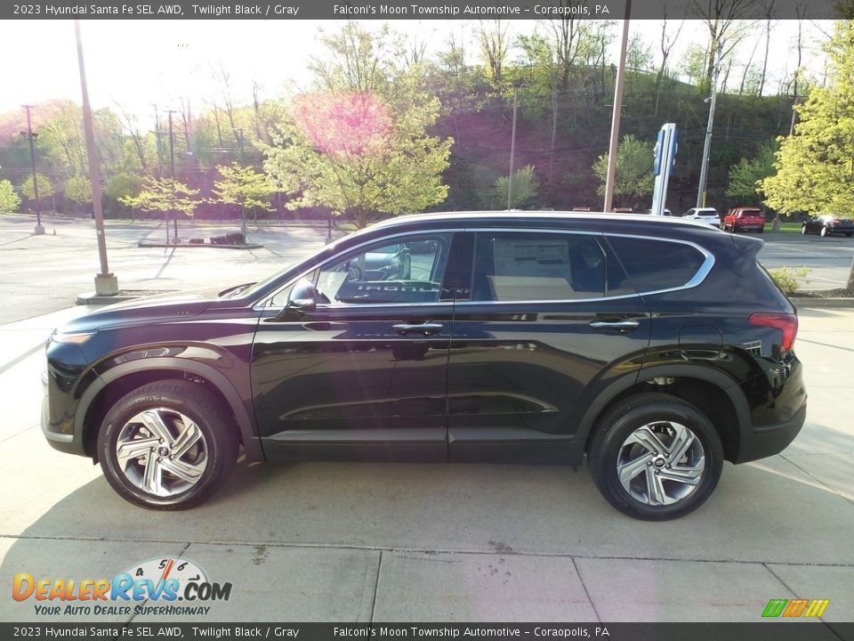 2023 Hyundai Santa Fe SEL AWD Twilight Black / Gray Photo #6