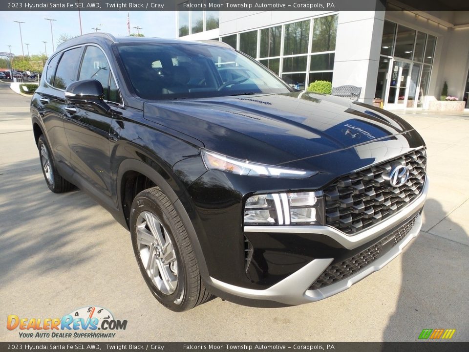 2023 Hyundai Santa Fe SEL AWD Twilight Black / Gray Photo #9