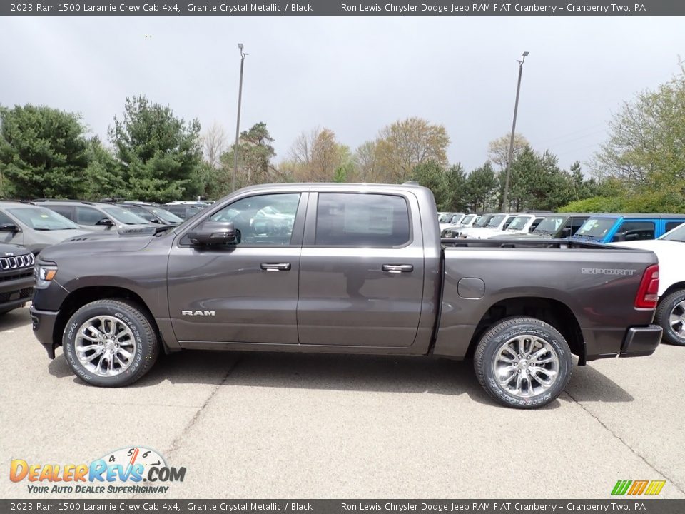 2023 Ram 1500 Laramie Crew Cab 4x4 Granite Crystal Metallic / Black Photo #2