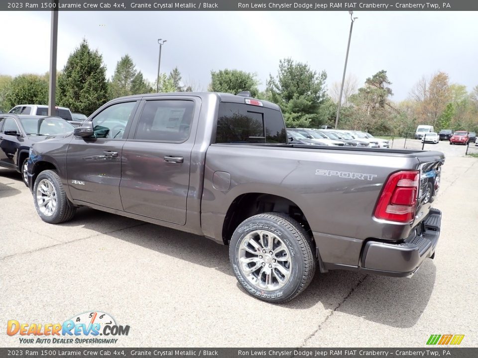 2023 Ram 1500 Laramie Crew Cab 4x4 Granite Crystal Metallic / Black Photo #3