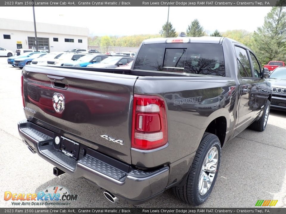 2023 Ram 1500 Laramie Crew Cab 4x4 Granite Crystal Metallic / Black Photo #5