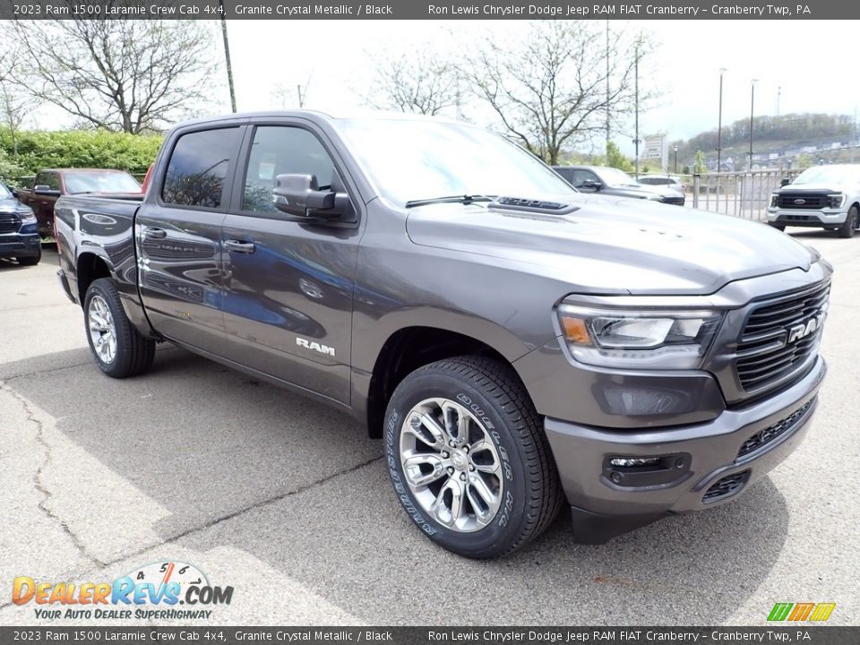 2023 Ram 1500 Laramie Crew Cab 4x4 Granite Crystal Metallic / Black Photo #7