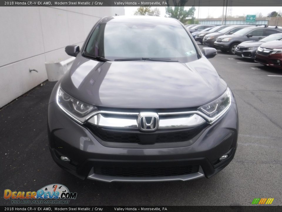 2018 Honda CR-V EX AWD Modern Steel Metallic / Gray Photo #5