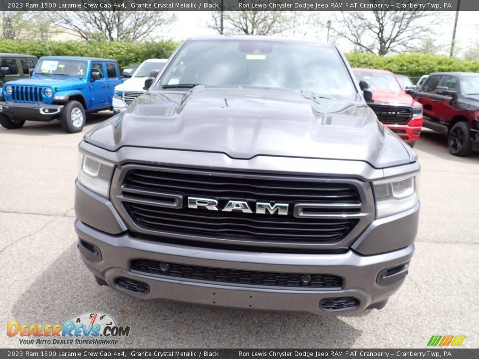 2023 Ram 1500 Laramie Crew Cab 4x4 Granite Crystal Metallic / Black Photo #8