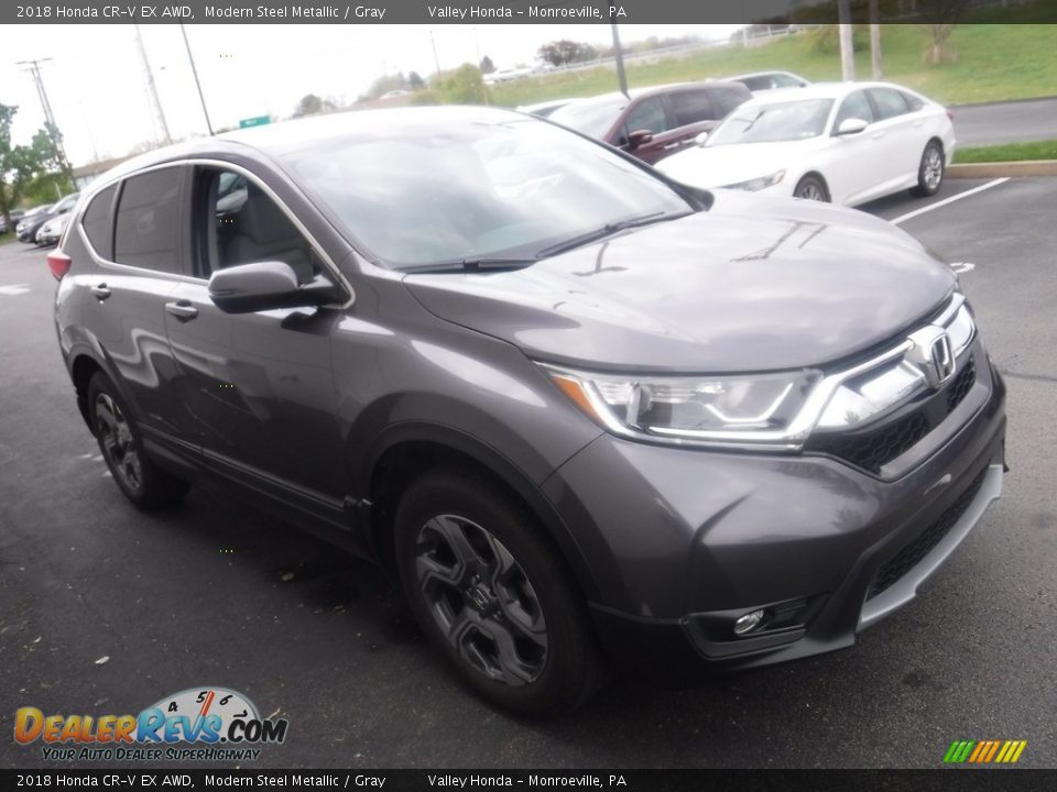 2018 Honda CR-V EX AWD Modern Steel Metallic / Gray Photo #6