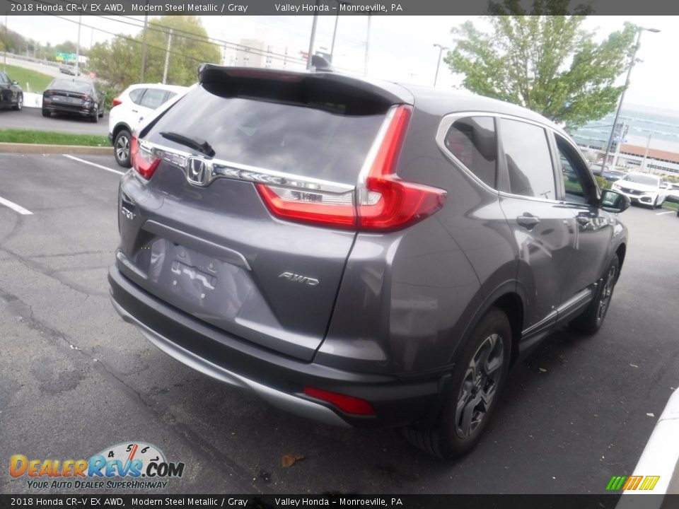 2018 Honda CR-V EX AWD Modern Steel Metallic / Gray Photo #7