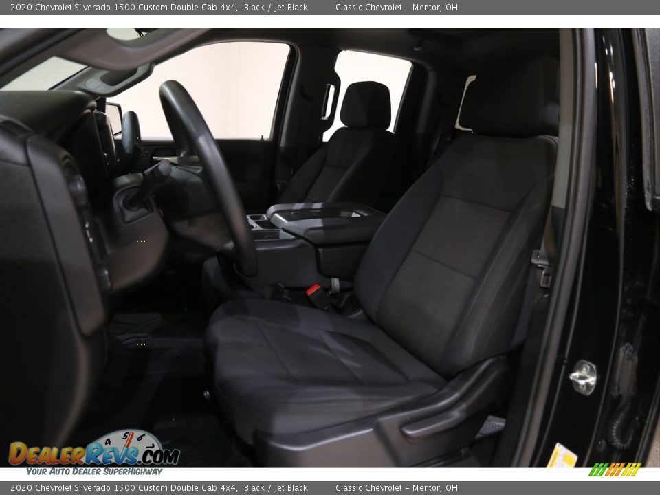 2020 Chevrolet Silverado 1500 Custom Double Cab 4x4 Black / Jet Black Photo #5
