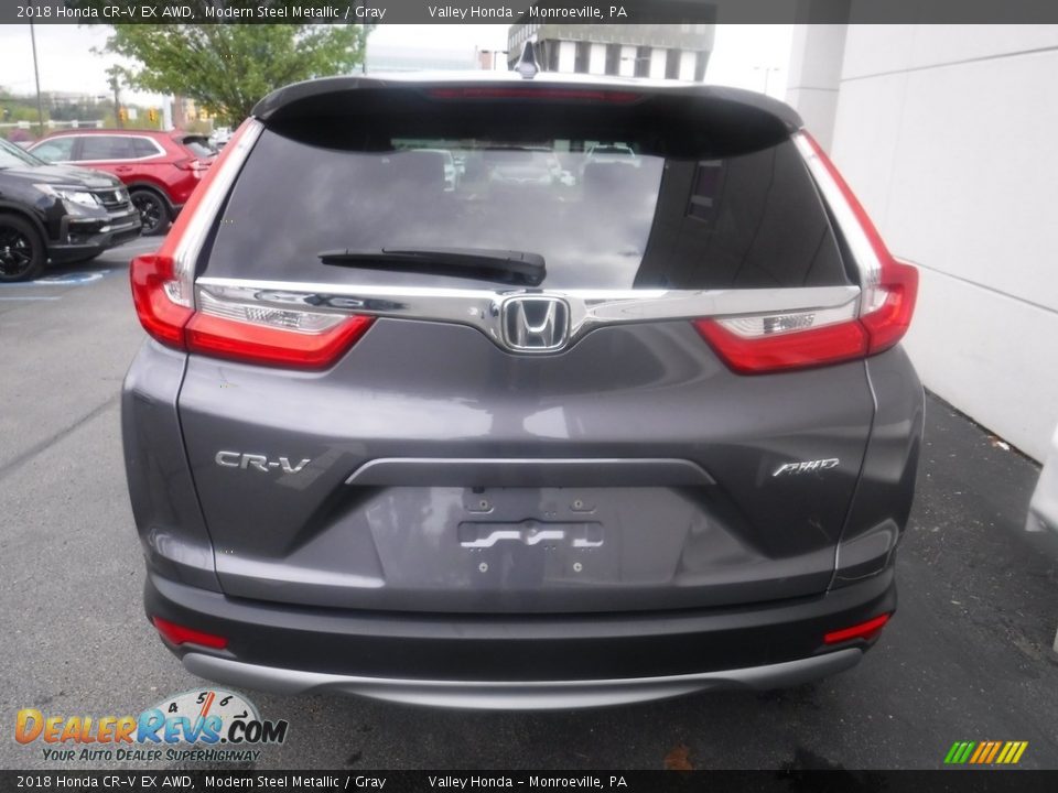 2018 Honda CR-V EX AWD Modern Steel Metallic / Gray Photo #8