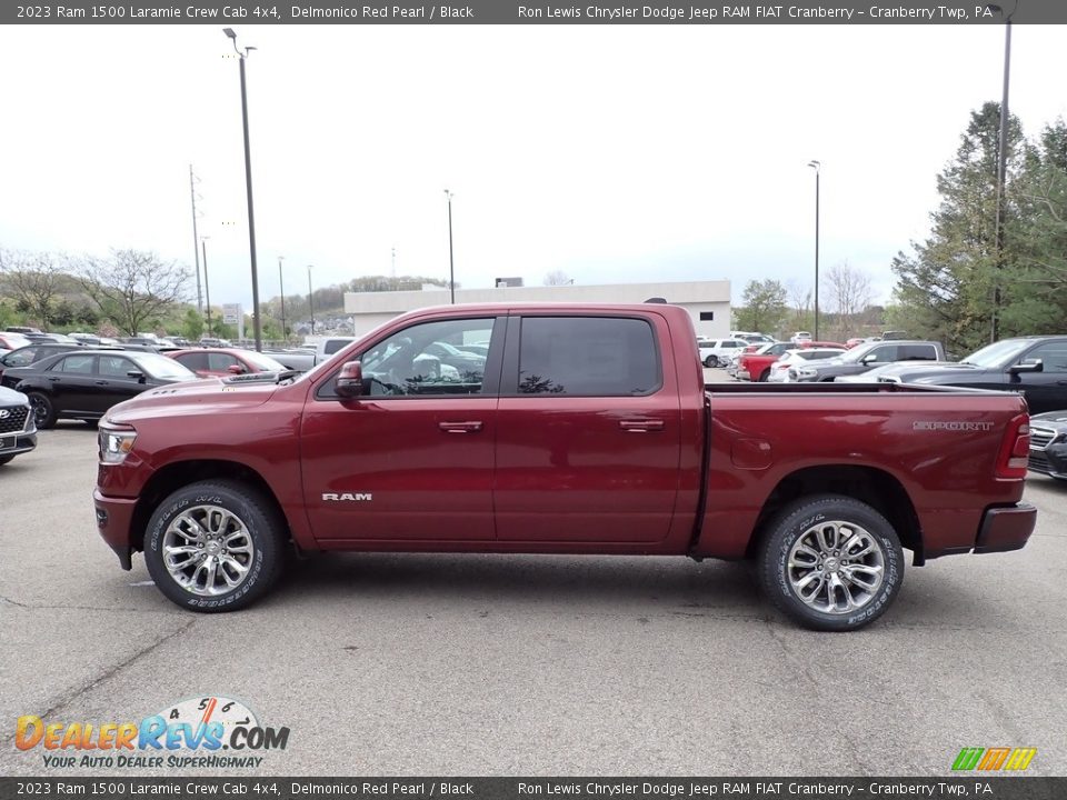 2023 Ram 1500 Laramie Crew Cab 4x4 Delmonico Red Pearl / Black Photo #2