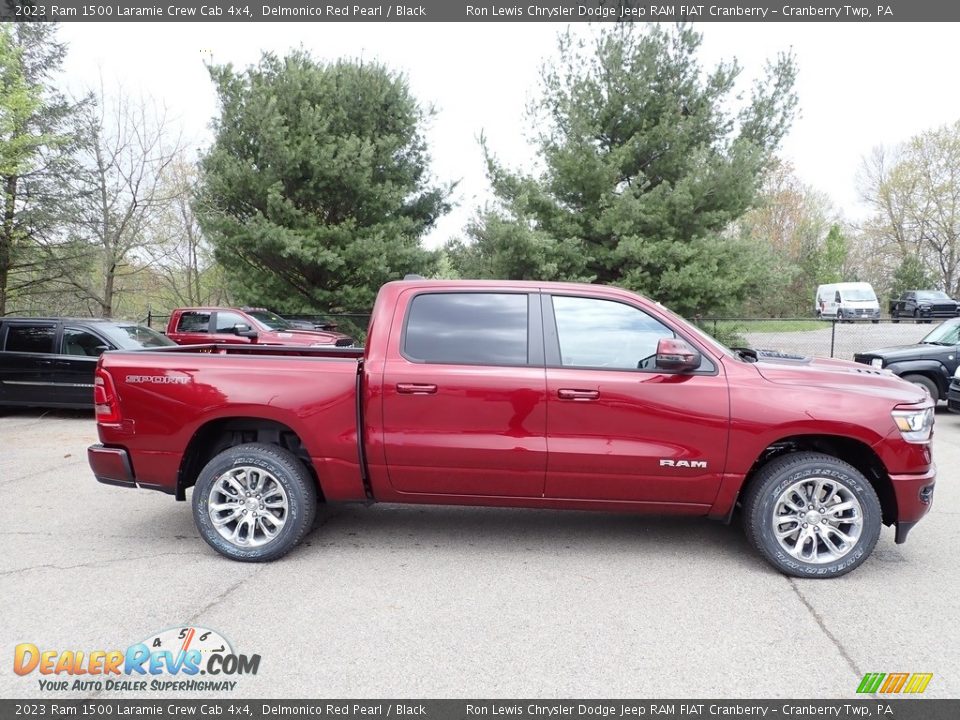 2023 Ram 1500 Laramie Crew Cab 4x4 Delmonico Red Pearl / Black Photo #6