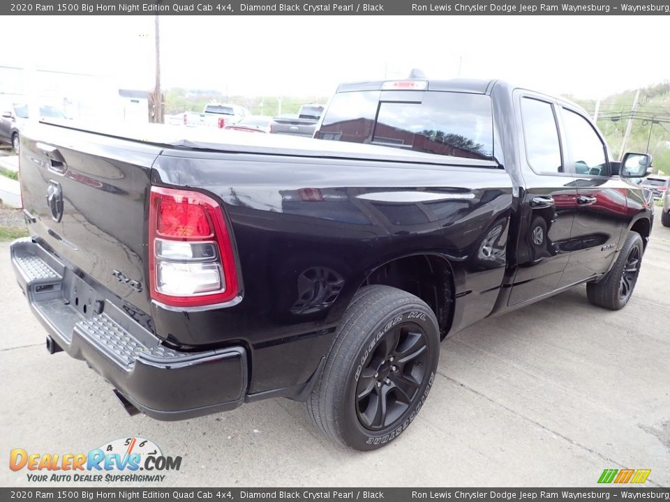 2020 Ram 1500 Big Horn Night Edition Quad Cab 4x4 Diamond Black Crystal Pearl / Black Photo #3