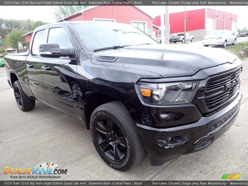 2020 Ram 1500 Big Horn Night Edition Quad Cab 4x4 Diamond Black Crystal Pearl / Black Photo #4