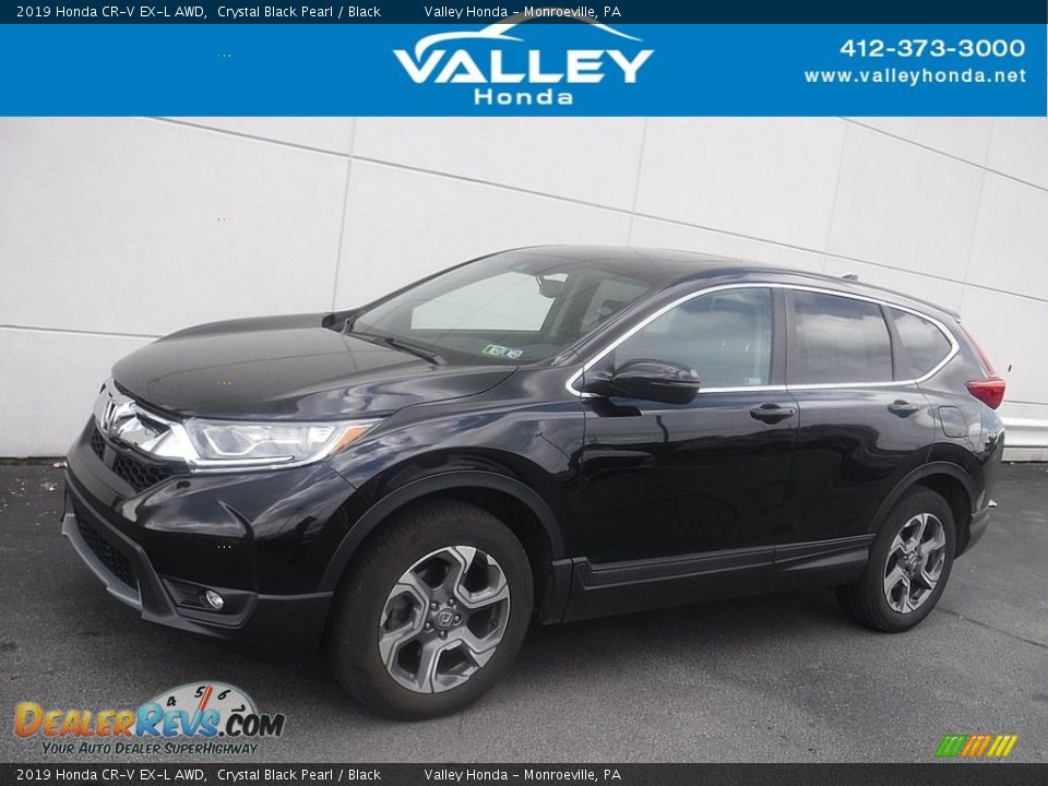 2019 Honda CR-V EX-L AWD Crystal Black Pearl / Black Photo #1