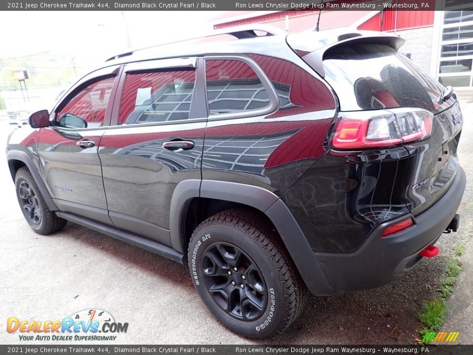 2021 Jeep Cherokee Traihawk 4x4 Diamond Black Crystal Pearl / Black Photo #2