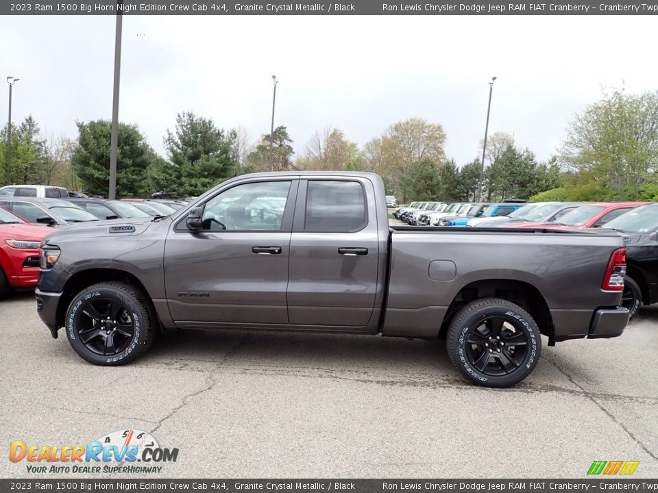 2023 Ram 1500 Big Horn Night Edition Crew Cab 4x4 Granite Crystal Metallic / Black Photo #2