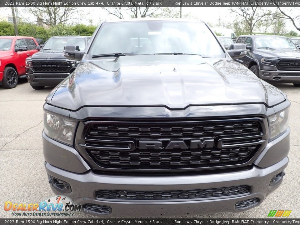 2023 Ram 1500 Big Horn Night Edition Crew Cab 4x4 Granite Crystal Metallic / Black Photo #8