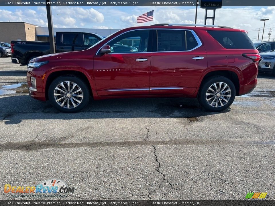 2023 Chevrolet Traverse Premier Radiant Red Tintcoat / Jet Black/Maple Sugar Photo #1