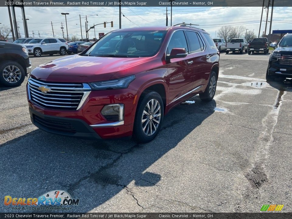 2023 Chevrolet Traverse Premier Radiant Red Tintcoat / Jet Black/Maple Sugar Photo #2