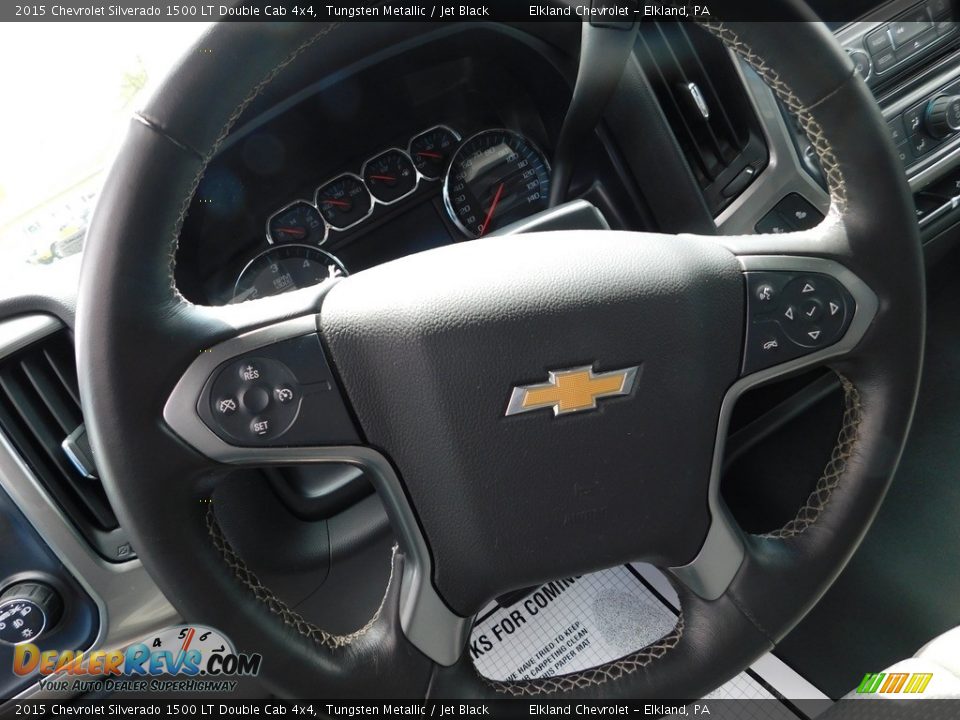 2015 Chevrolet Silverado 1500 LT Double Cab 4x4 Tungsten Metallic / Jet Black Photo #24
