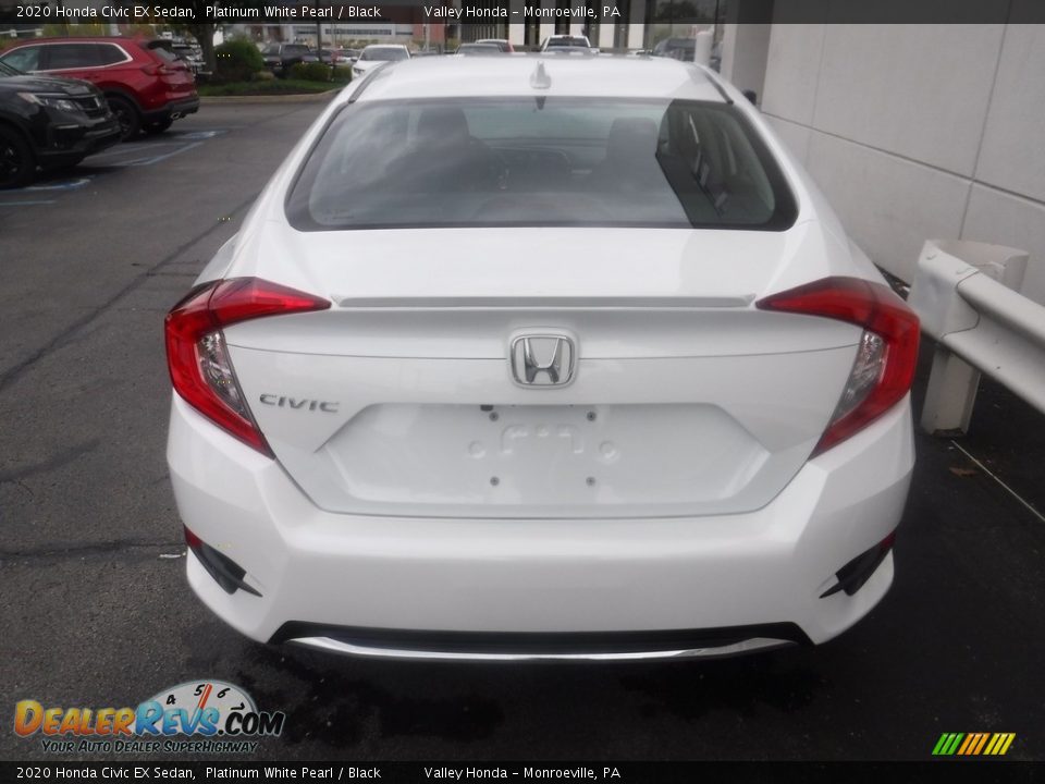 2020 Honda Civic EX Sedan Platinum White Pearl / Black Photo #8