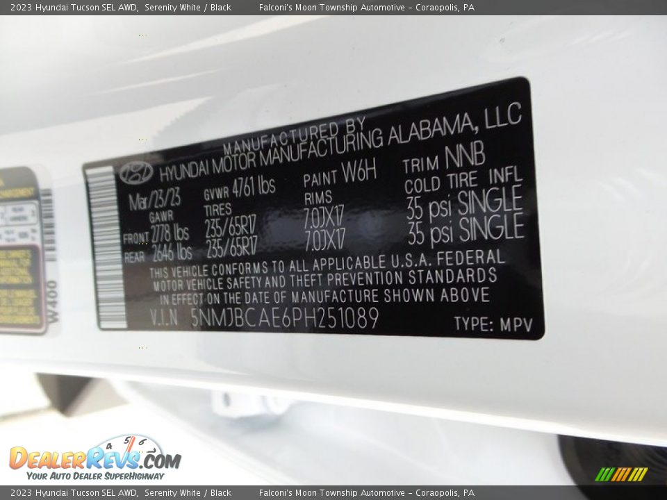 2023 Hyundai Tucson SEL AWD Serenity White / Black Photo #18