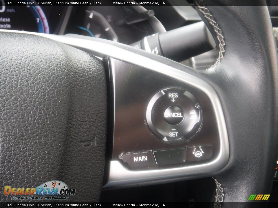 2020 Honda Civic EX Sedan Platinum White Pearl / Black Photo #25