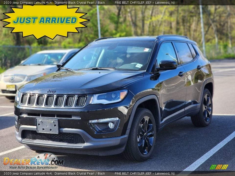 2020 Jeep Compass Latitude 4x4 Diamond Black Crystal Pearl / Black Photo #1