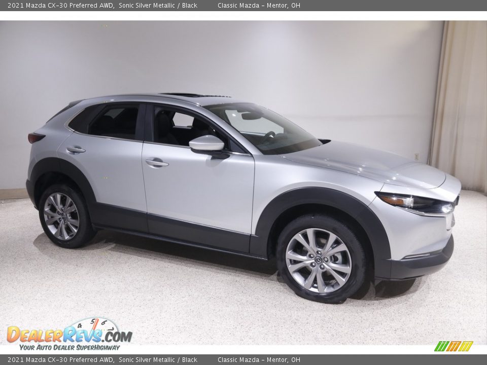 2021 Mazda CX-30 Preferred AWD Sonic Silver Metallic / Black Photo #1