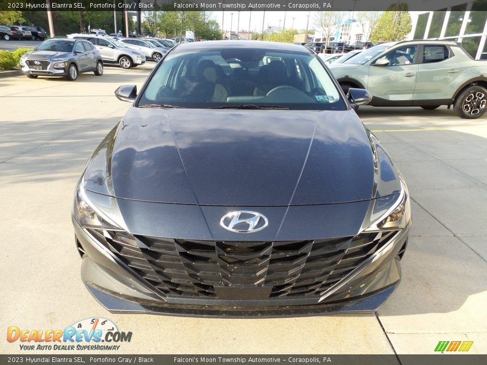 2023 Hyundai Elantra SEL Portofino Gray / Black Photo #7