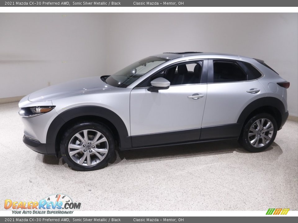 2021 Mazda CX-30 Preferred AWD Sonic Silver Metallic / Black Photo #3
