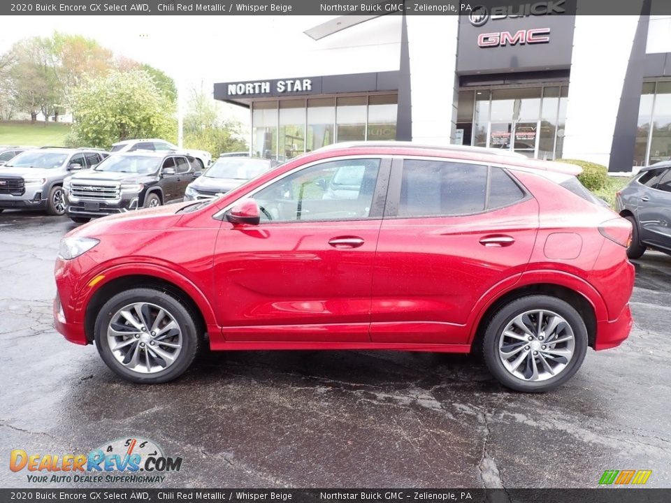 2020 Buick Encore GX Select AWD Chili Red Metallic / Whisper Beige Photo #2