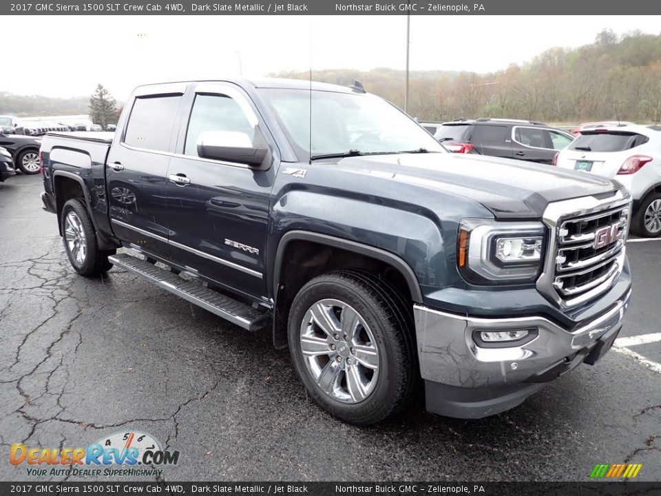 2017 GMC Sierra 1500 SLT Crew Cab 4WD Dark Slate Metallic / Jet Black Photo #9