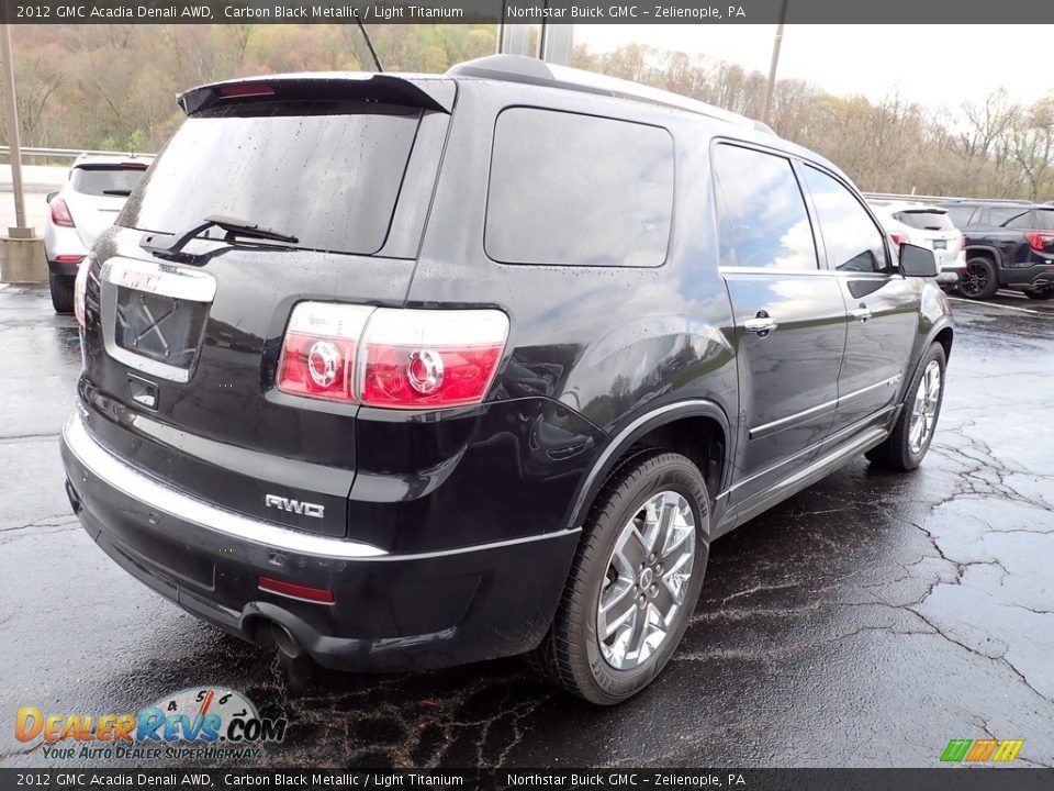 2012 GMC Acadia Denali AWD Carbon Black Metallic / Light Titanium Photo #6