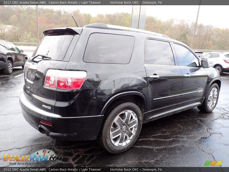 2012 GMC Acadia Denali AWD Carbon Black Metallic / Light Titanium Photo #7