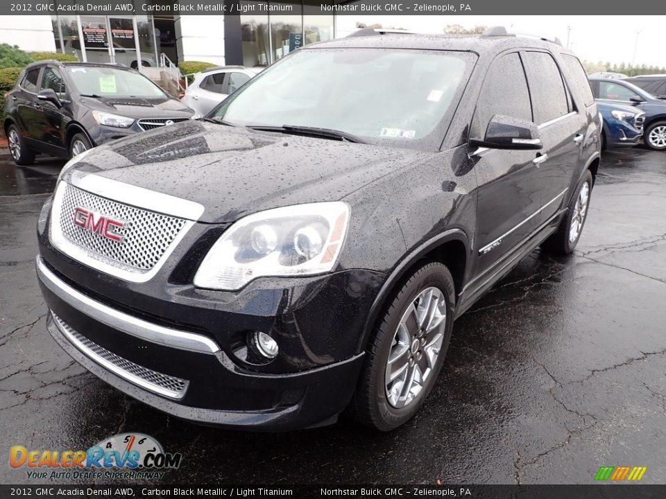 2012 GMC Acadia Denali AWD Carbon Black Metallic / Light Titanium Photo #12