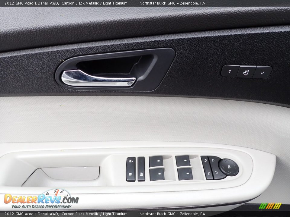 2012 GMC Acadia Denali AWD Carbon Black Metallic / Light Titanium Photo #22