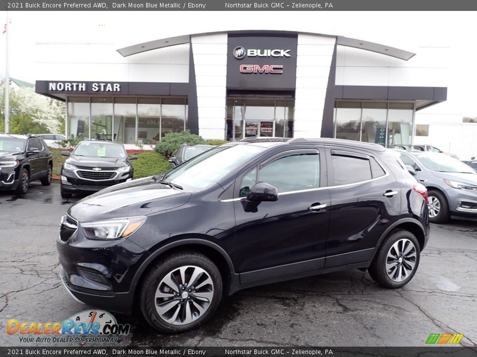 2021 Buick Encore Preferred AWD Dark Moon Blue Metallic / Ebony Photo #1