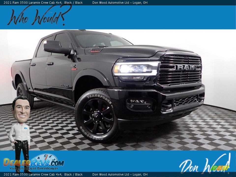2021 Ram 3500 Laramie Crew Cab 4x4 Black / Black Photo #1