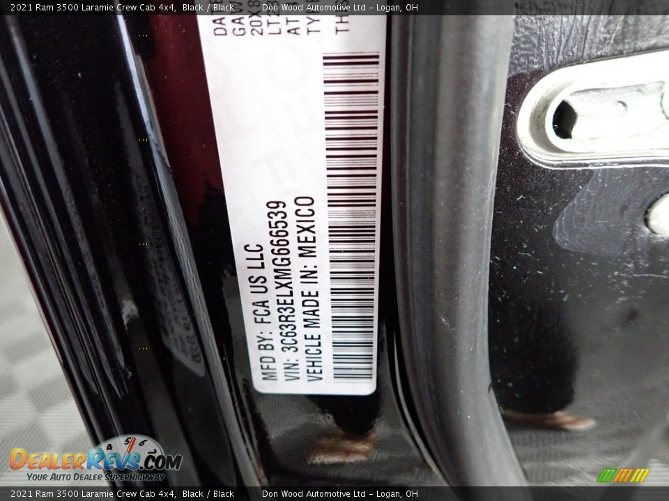 2021 Ram 3500 Laramie Crew Cab 4x4 Black / Black Photo #35