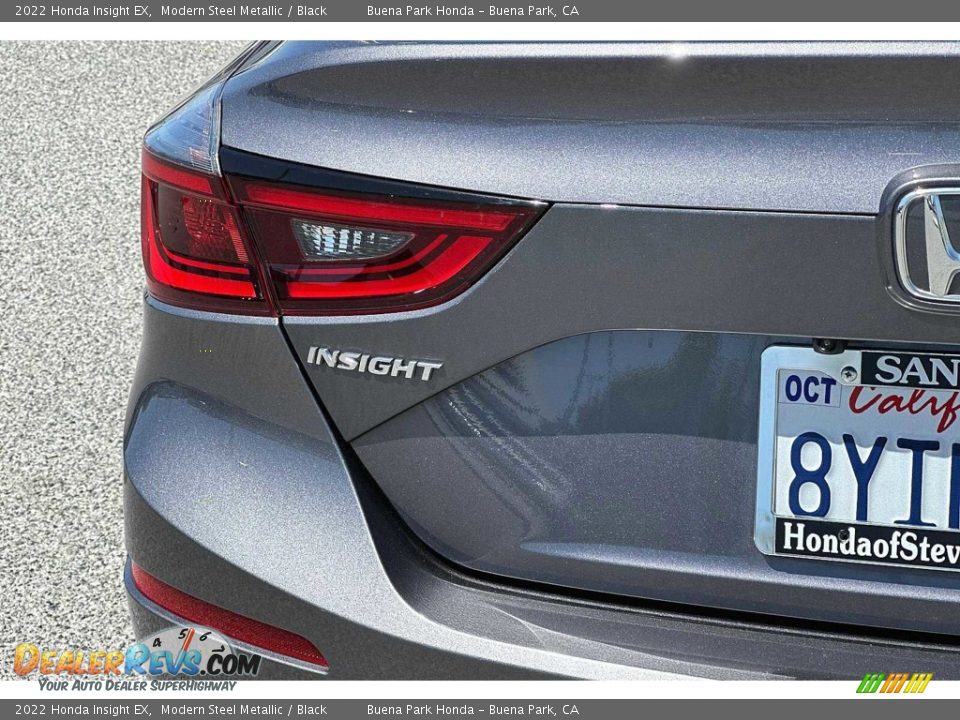 2022 Honda Insight EX Modern Steel Metallic / Black Photo #36