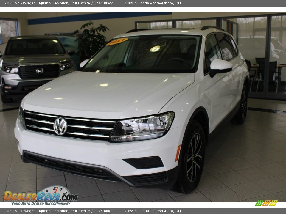 2021 Volkswagen Tiguan SE 4Motion Pure White / Titan Black Photo #1