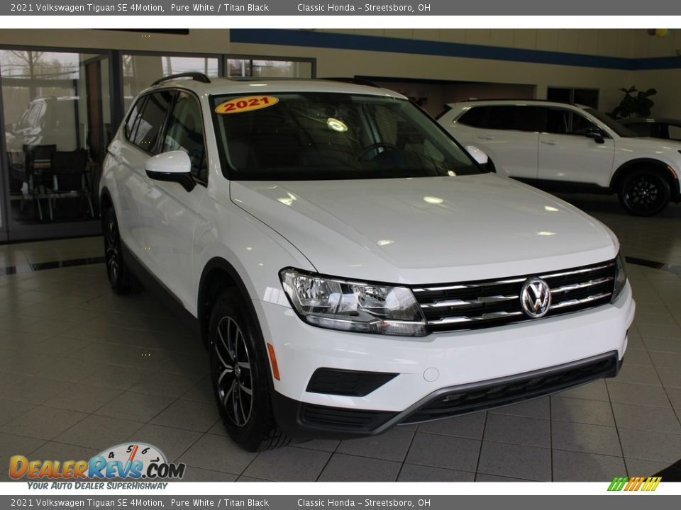 2021 Volkswagen Tiguan SE 4Motion Pure White / Titan Black Photo #4
