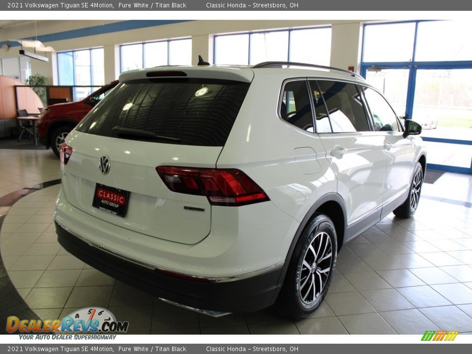 2021 Volkswagen Tiguan SE 4Motion Pure White / Titan Black Photo #8