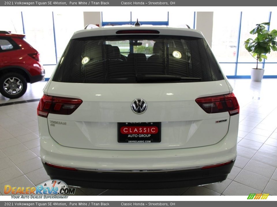 2021 Volkswagen Tiguan SE 4Motion Pure White / Titan Black Photo #9